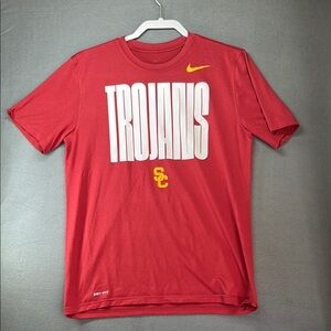 Nike Red Short Sleeve Tee with Dri-FIT Technology Trojans‎
